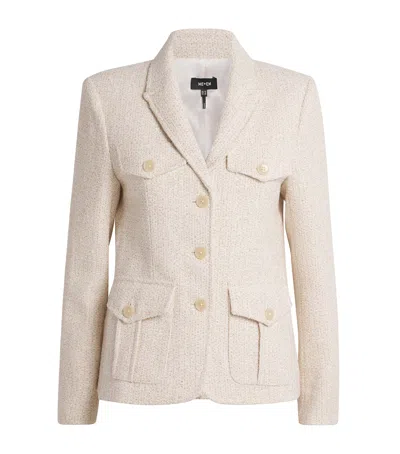 Me+em Bouclé Contour Blazer In White
