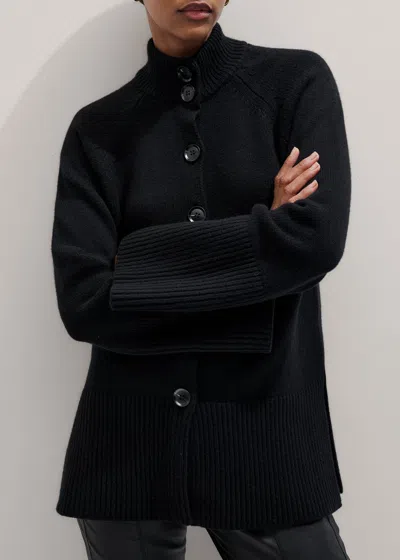 Me+em Button-through Longline Cardigan Black