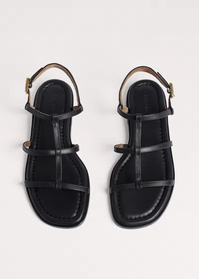 Me+em Caged Flat Sandal Black