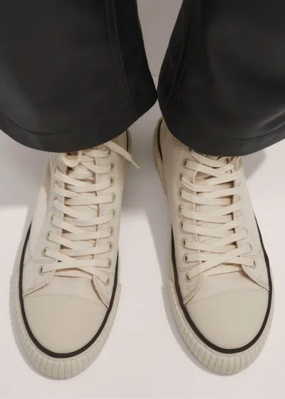 Me+em Canvas High Top Sneaker In Cream
