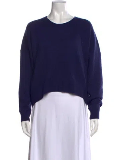 Pre-owned Me+em Cashmere Crew Neck Sweater In Blue