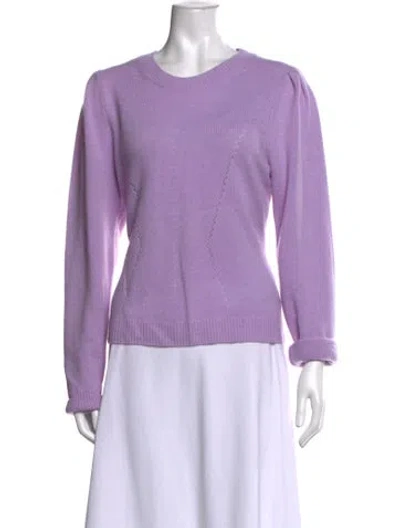 Pre-owned Me+em Cashmere Crew Neck Sweater In Purple