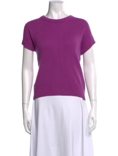 Pre-owned Me+em Cashmere Crew Neck Sweater In Purple