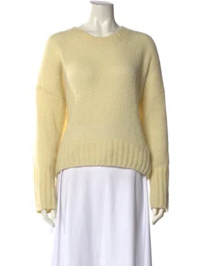 Pre-owned Me+em Cashmere Crew Neck Sweater In Yellow