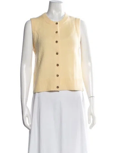 Pre-owned Me+em Cashmere Crew Neck Sweater In Yellow