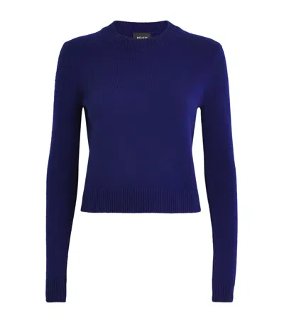 Me+em Cashmere Cropped Sweater In Blue