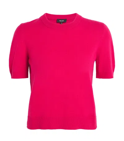 Me+em Cashmere Cropped T-shirt In Pink