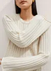 Me+em Cashmere Lofty Rib Sweater In Cream