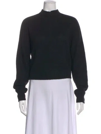 Pre-owned Me+em Cashmere Mock Neck Sweater In Black