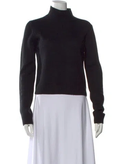 Pre-owned Me+em Cashmere Mock Neck Sweater In Black