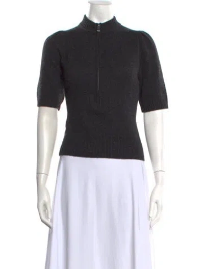 Pre-owned Me+em Cashmere Mock Neck Sweater In Blue