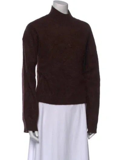 Pre-owned Me+em Cashmere Mock Neck Sweater In Brown