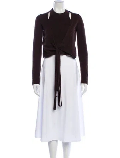 Pre-owned Me+em Cashmere Mock Neck Sweater In Brown