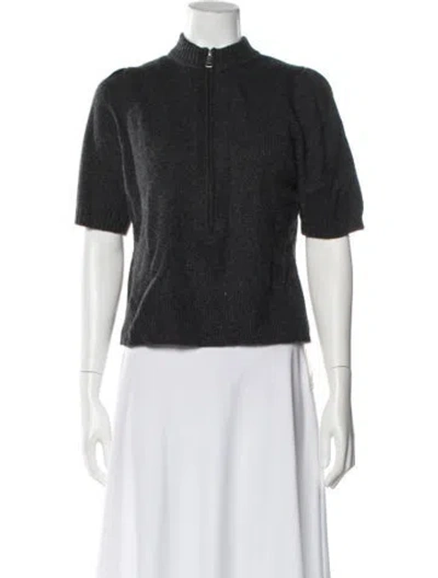 Pre-owned Me+em Cashmere Mock Neck Sweater In Gray