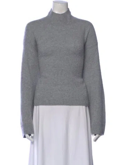 Pre-owned Me+em Cashmere Mock Neck Sweater In Gray