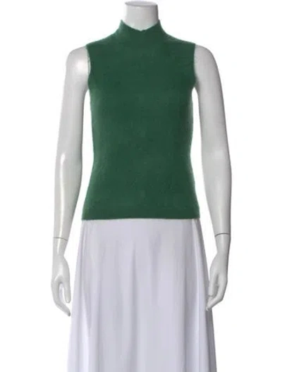 Pre-owned Me+em Cashmere Mock Neck Sweater In Green