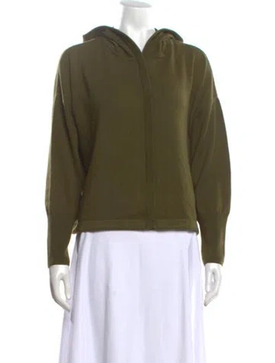 Pre-owned Me+em Cashmere Open Front Sweater In Green