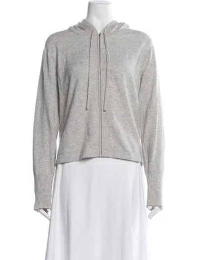 Pre-owned Me+em Cashmere Open Front Sweater In Grey