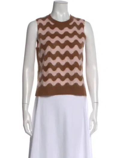 Pre-owned Me+em Cashmere Printed Sweater In Brown