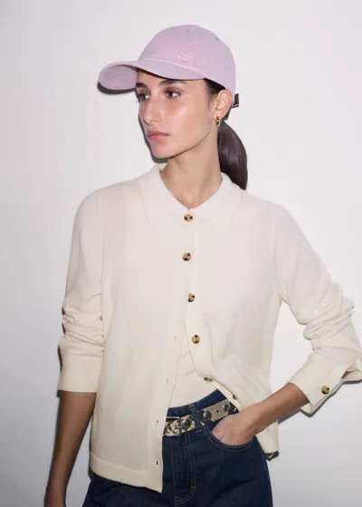 Me+em Cashmere Relaxed Knit Shirt Cream In White