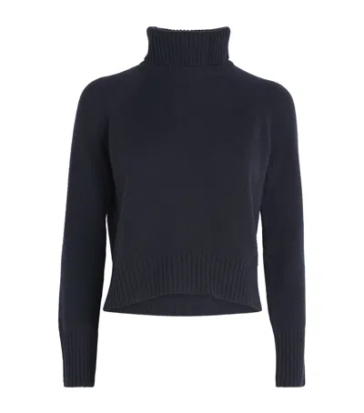 Me+em Cashmere Rollneck Sweater In Blue