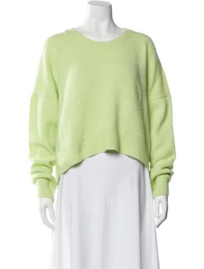 Pre-owned Me+em Cashmere Scoop Neck Sweater In Green