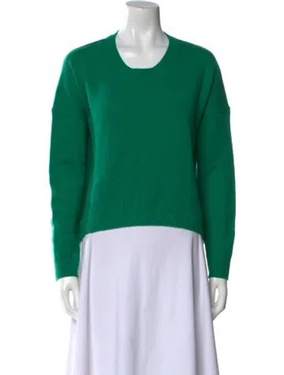 Pre-owned Me+em Cashmere Scoop Neck Sweater In Green