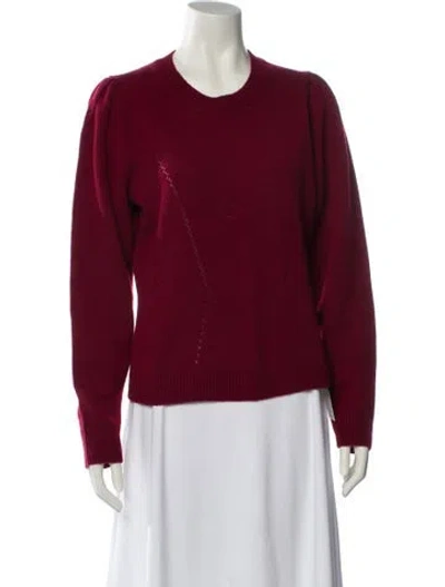Pre-owned Me+em Cashmere Scoop Neck Sweater In Red