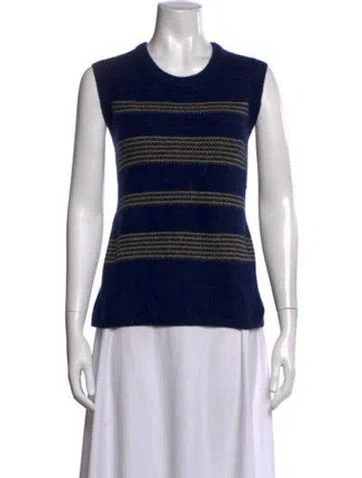 Pre-owned Me+em Cashmere Striped Sweater In Blue