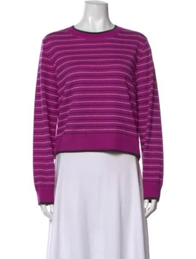Pre-owned Me+em Cashmere Striped Sweater In Purple