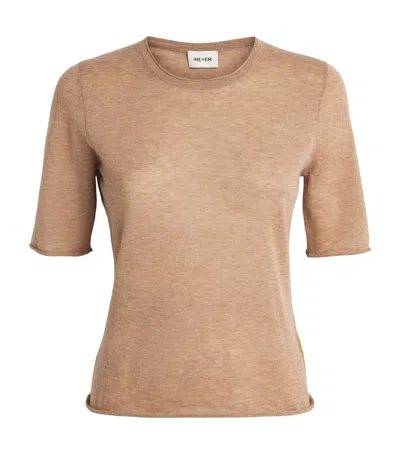 Me+em Cashmere T-shirt In Brown