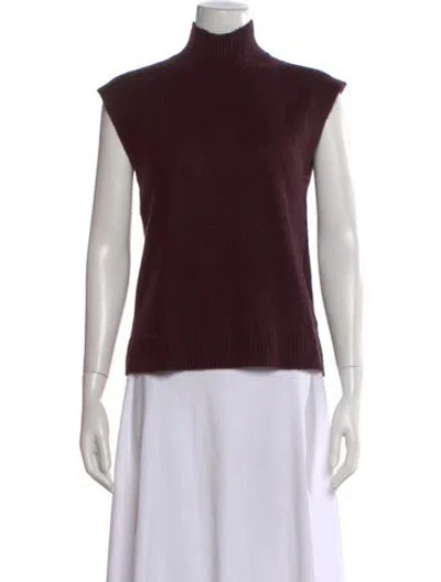 Pre-owned Me+em Cashmere Turtleneck Sweater In Burgundy