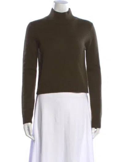 Pre-owned Me+em Cashmere Turtleneck Sweater In Green