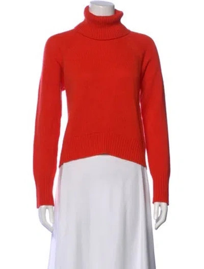 Pre-owned Me+em Cashmere Turtleneck Sweater In Orange