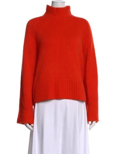 Pre-owned Me+em Cashmere Turtleneck Sweater In Orange
