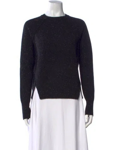 Pre-owned Me+em Cashmere Tweed Pattern Sweater In Black