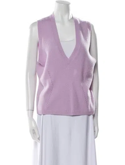 Pre-owned Me+em Cashmere V-neck Sweater In Blue