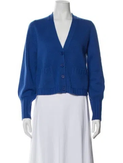 Pre-owned Me+em Cashmere V-neck Sweater In Blue