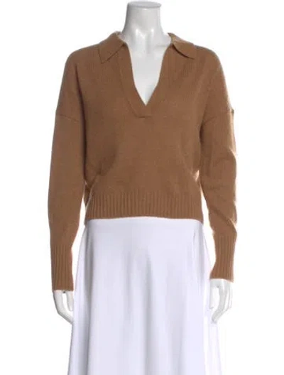 Pre-owned Me+em Cashmere V-neck Sweater In Brown