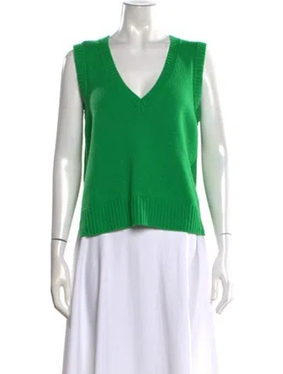 Pre-owned Me+em Cashmere V-neck Sweater In Green