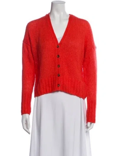 Pre-owned Me+em Cashmere V-neck Sweater In Orange