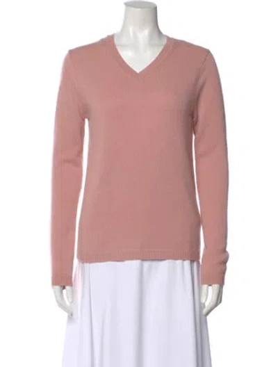 Pre-owned Me+em Cashmere V-neck Sweater In Pink