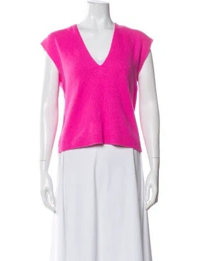 Pre-owned Me+em Cashmere V-neck Sweater In Pink