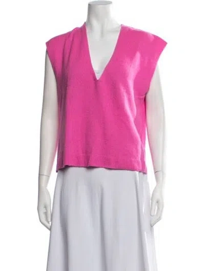 Pre-owned Me+em Cashmere V-neck Sweater In Pink