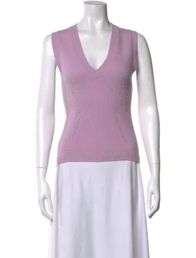 Pre-owned Me+em Cashmere V-neck Sweater In Purple