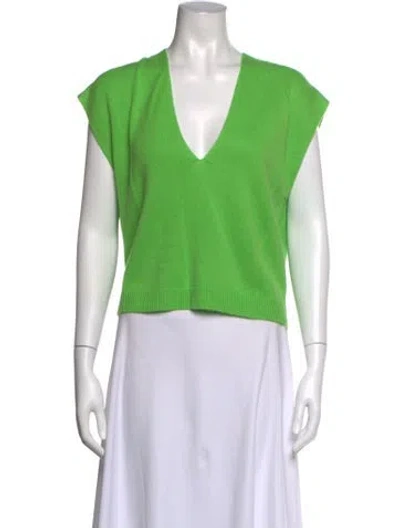 Pre-owned Me+em Cashmere V-neck Sweater W/ Tags In Green