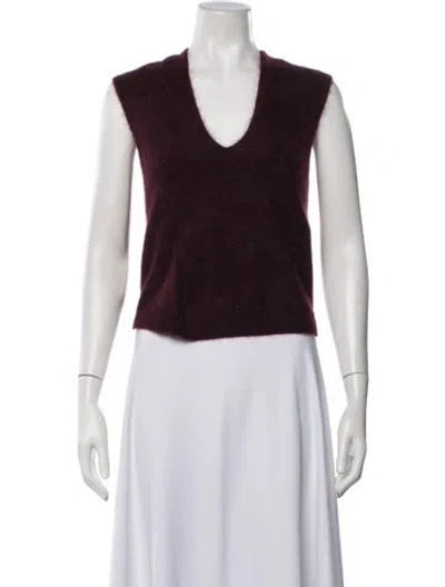 Pre-owned Me+em Cashmere V-neck Sweater In White