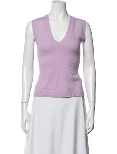 Pre-owned Me+em Cashmere V-neck Top In Purple