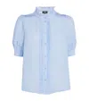 Me+em Cheesecloth Blouse In Blue