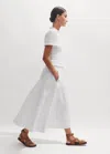 Shop Me+em Cheesecloth Midi Skirt In Soft White